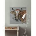 thumbnail image 3 of "Big Brown Cow" Painting Print on Wrapped Canvas, 3 of 7