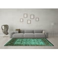 thumbnail image 3 of Ahgly Company Indoor Rectangle Oriental Turquoise Blue Industrial Area Rugs, 8' x 12', 3 of 4