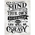 thumbnail image 2 of lettered And lined 19x24 Black Ornate Wood Framed with Double Matting Museum Art Print Titled - Mind Your Own Biscuits, 2 of 4