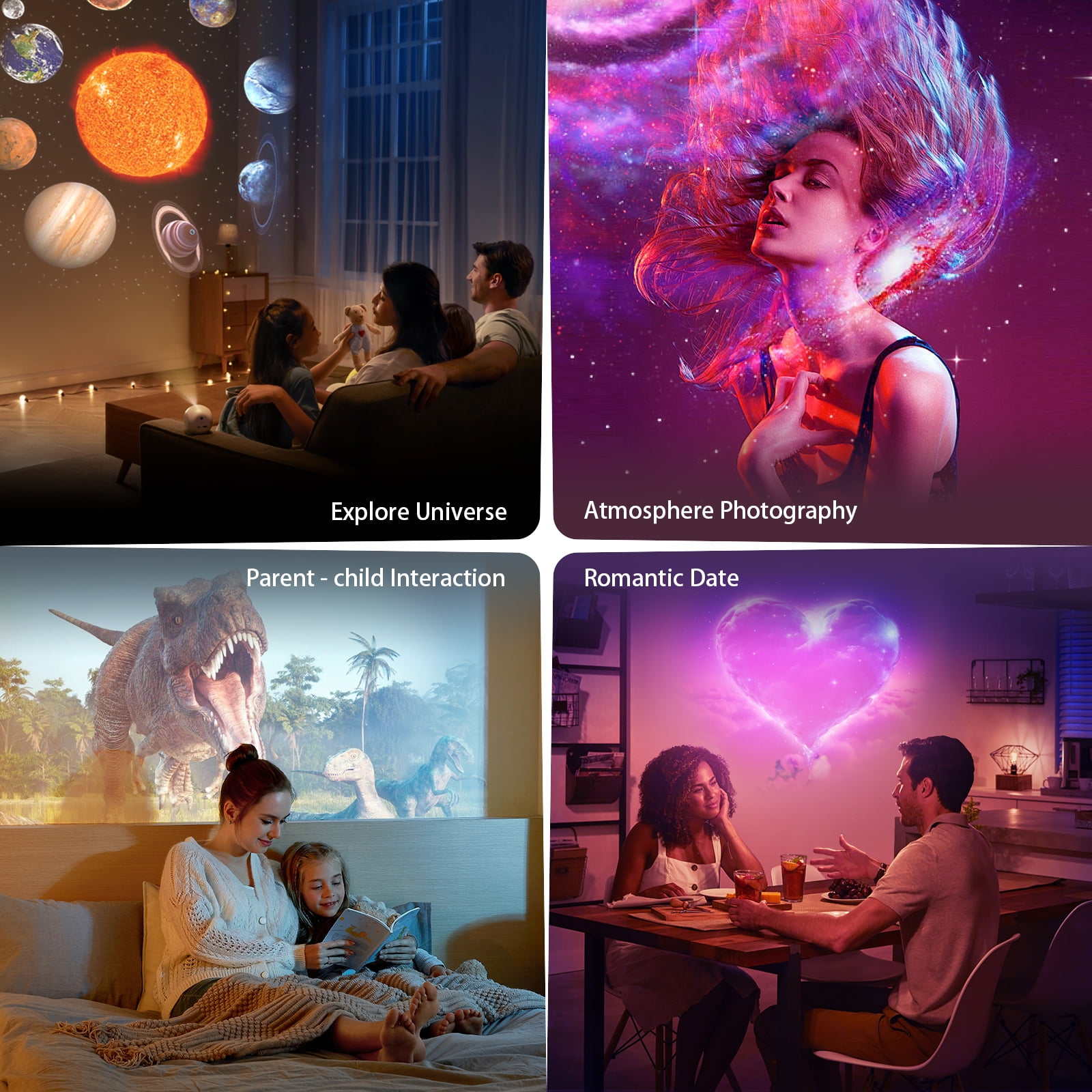 Star Projector, Galaxy Projector wtih Timer,4K 13 HD Film Discsfor Bedroom, Night Light Projector for Kids & Adults Bedroom Christmas Decor