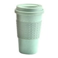 thumbnail image 1 of Decodeary 300ml Water Cup Cola Plastic Coffee Cups Straw Plastic Healthy Drink Tools Container Multi-Functional Lid by green, 1 of 5