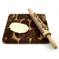 thumbnail image 2 of jifeng Christmas Biscuit Fondant Rolling Pin Deer Wooden Embossing Baking Cookies, 2 of 9