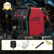 ARCCAPTAIN 250A MIG Welder, 110V 220V Gas MIG/Gasless Flux Core MIG/Stick/Lift TIG/Spool Gun/Spot 6 in 1 Welding Machine Aluminum Welding Machine Professional Welder Machine with Large LED Display