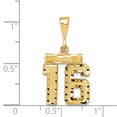 thumbnail image 4 of FB Jewels 14K Yellow Gold Small Diamond-cut Number 16 Charm, 4 of 4