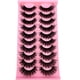 thumbnail image 3 of Pestañas de ojo de gato esponjosas, pestañas de visón falso 8D, paquete de pestañas finas dramáticas, largas y gruesas, pestañas postizas, nuevo, 10 pares, 3 of 5