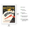 thumbnail image 2 of Fascination - French Cancan Dancer - Moulin Rouge Paris France - Vintage Cabaret Poster by René Gruau c.1960s - Fine Art Matte Paper Print (Unframed) 18x24in, 2 of 4