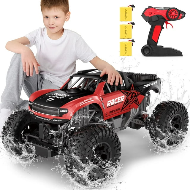 Camión RC JONEALA 4x4 Offroad impermeable a escala 1:12 con baterías