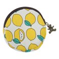 thumbnail image 4 of Ofertas Únicas 1 Pc Monedero Cartera Portátil con Cremallera Redonda Monedero de Limón Amarillo Brillante Blanco, 4 of 5