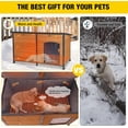 thumbnail image 5 of Aivituvin Extra Large Heated Dog House Outdoor Wooden Dog Kennel 59" Insulated with Heater All-Around Iron Frame, 5 of 14