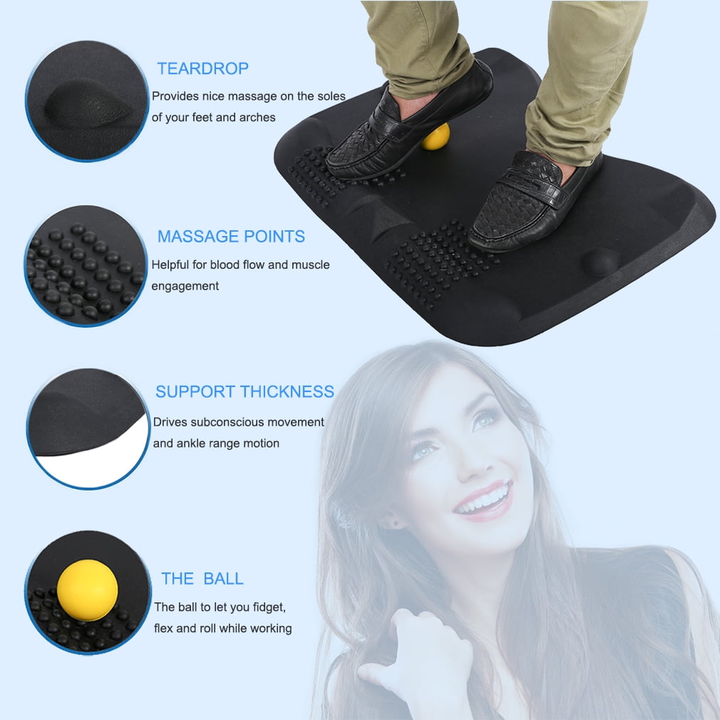 Vive Anti Fatigue Standing Mat - Foot Support for Desk, Office & Home  Kitchen Workstation - Ergonomic Comfort Thick Waterproof Pad - Non Slip  Bottom