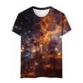 thumbnail image 3 of MEICHEN Women's Galactic T Shirt 3D Starry Print Short Sleeve Crewneck Fashion Planetary Outfit for Clothing, 3 of 4