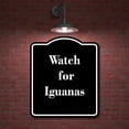 thumbnail image 2 of Watch for Iguanas BLACK Aluminum Composite Sign 8.5''x10'', 2 of 9