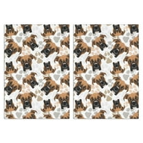 2 Pcs Funny Kitchen Towels,Cute Doberman and Dog Footprint Microfiber Dish Towels,Kitchen Tea Towels,Kitchen Towel Set (18" X 26")