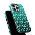 thumbnail image 6 of DesignSkinz Scratch-Resistant Hard Slim Case Compatible with iPhone 12 Mini (Compatible with MagSafe) - Teal Gradient Layered Chevron, 6 of 9
