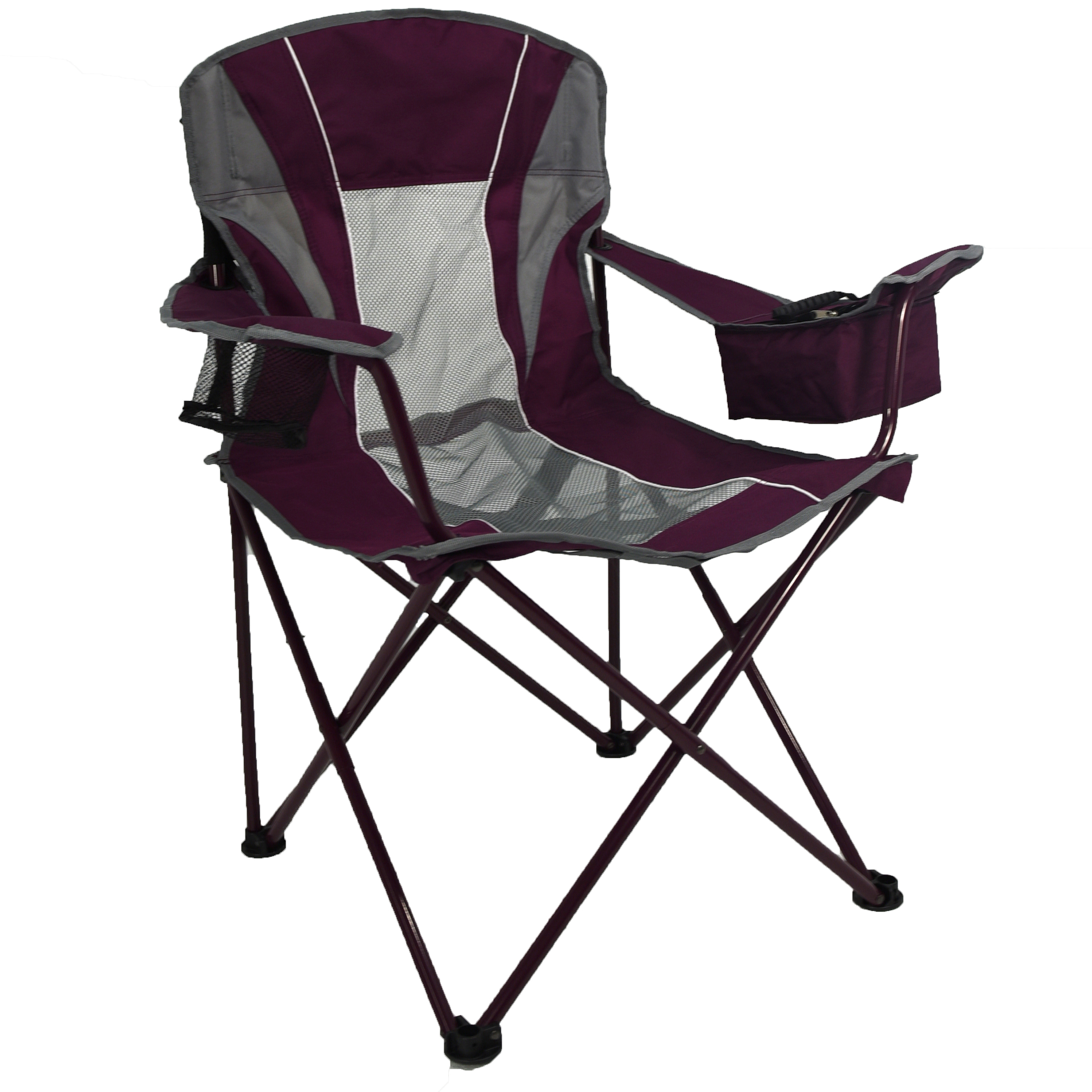 Ozark Trail Oversized Mesh Chair with Cooler, Purple, Adult - image 9 of 9