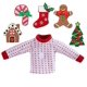 thumbnail image 2 of Juego de suéteres The Elf on the Shelf - Accesorio para niño o niña elfo con 5 calcomanías removibles diferentes Cambia tu disfraz de elfo diariamente Diviértete con tu fiesta de suéter feo en casa de, 2 of 3