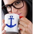 thumbnail image 2 of 3drose, Rustic Blue Anchor Heart, 15oz Two-tone Red Mug, 2 of 6