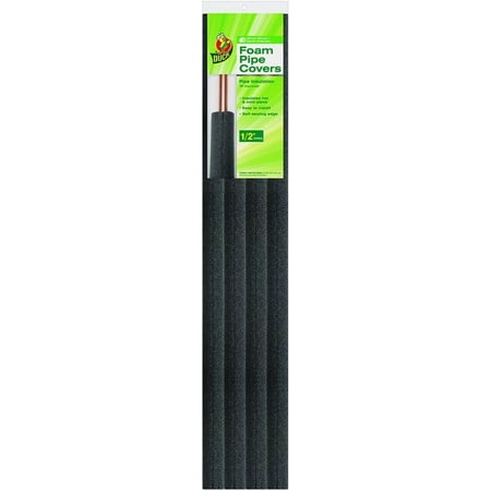 Duck Brand Insulating Foam Pipe Covers, 0.5-Inch by 3-Feet, Pack of 4 Sticks, 1285250