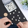 thumbnail image 3 of 1 caja de 50 botones de perla con forma de rosa, botones de costura decorativos blancos con forma de flor de perla, 3 of 6