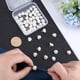 thumbnail image 3 of 1 caja de 50 botones de perla con forma de rosa, botones de costura decorativos blancos con forma de flor de perla, 3 of 6