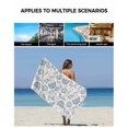 thumbnail image 5 of Blue Paisley Towel Set of 3, Soft Microfiber Bath Towels, Hand Towel, Washcloths, Vintage Boho Flower Botanical Leaf Branch Quick-Dry Absorbent Towels for Bathroom Kitchen Hotel Beach Gym Spa, 5 of 7