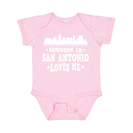 

Inktastic Someone in San Antonio Loves Me Texas Gift Baby Boy or Baby Girl Bodysuit