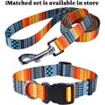 thumbnail image 5 of Collar para perro, patrón de moda con hebilla de liberación rápida, bohemio, flor, diseño geométrico, tribal, collar clásico, para perros pequeños, medianos y grandes (naranja bohemio, S) JAMW Sencillez, 5 of 5