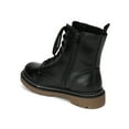 thumbnail image 3 of Soda Grunge-S Leatherette Round Toe Lace Rugged Stud Military High Ankle Bootie, 3 of 5