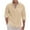 Khaki, variant on Mens Lightweight Button Down Shirt Casual Long Sleeve Untucked Dress Shirts Regular-Fit Spread Collar Linen Shirt