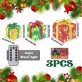 thumbnail image 1 of Juego de Cajas de Regalo iluminadas con LED, decoración interior y exterior con adorno y lazo, iluminación impresionante, novedad de 2024, 1 of 4