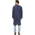 thumbnail image 2 of SKAVIJ Men's Handloom Cotton Kurta Indian Ethnic Wear Yoga Top (Medium, Blue), 2 of 6