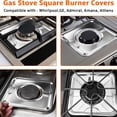 thumbnail image 5 of 1pc "Chrome Gas Range Drip Pan Set - Replacement Burner Bib Liner Covers (7.67"" X 7.67"") - Fits WP786333, 786333, AP6011553, PS11744751 - Protects Your Range From Spills And Stains", 5 of 8