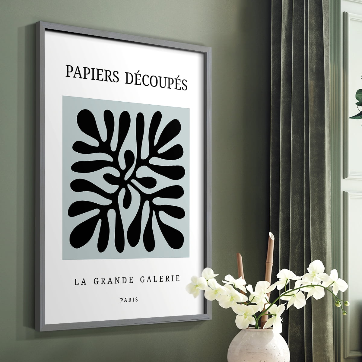 Matisse CCCXCII in Gray Solid Wood 8 x 10 Framed Print