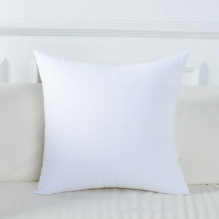 Mybecca Set of 4 - 18 x 18 Premium Hypoallergenic Stuffer Pillow Insert  Sham Square Form Polyester, Standard / White - Made in USA