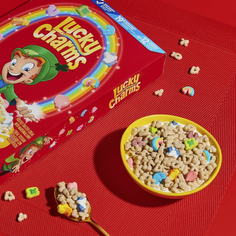 Lucky Charms Gluten Free Cereal with Marshmallows, Kids Breakfast Cereal,  Made with Whole Grain, 10.5 oz