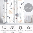 thumbnail image 6 of Extra Long 72"x84" Watercolor Floral Shower Curtain Set with Hooks, Dark Green Beige Tropical Wild Botanical Floral Bathroom Curtain, Waterproof Washable Fabric for Bathroom Decor, 6 of 6