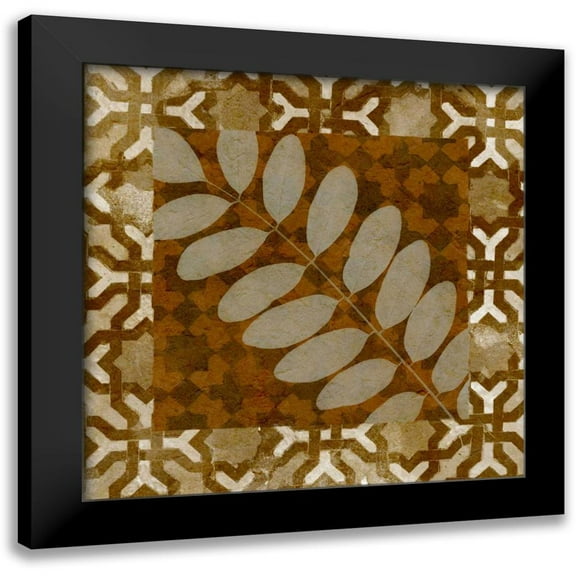 Saunders, Alonzo 12x12 Black Modern Framed Museum Art Print Titled - Shades of Brown II