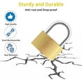 thumbnail image 3 of 4 Pack Small Padlock with Key, 20mm Solid Brass Padlock with Key, Solid Keyed Alike Padlocks with 3 Keys, Weatherproof Keyed Padlocks for Toolbox, Luggage, Backpacks, Gym and Fence, 3 of 6