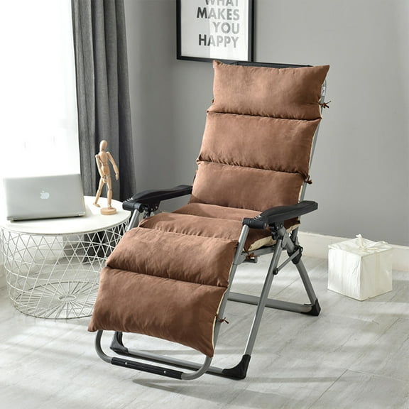 49"Chaise Lounge Chair Cushion Memory Foam Folding Chair Cushions with Ties oft Thickened Lounge Chair Cushions for Outdoor/Indoor Furniture
