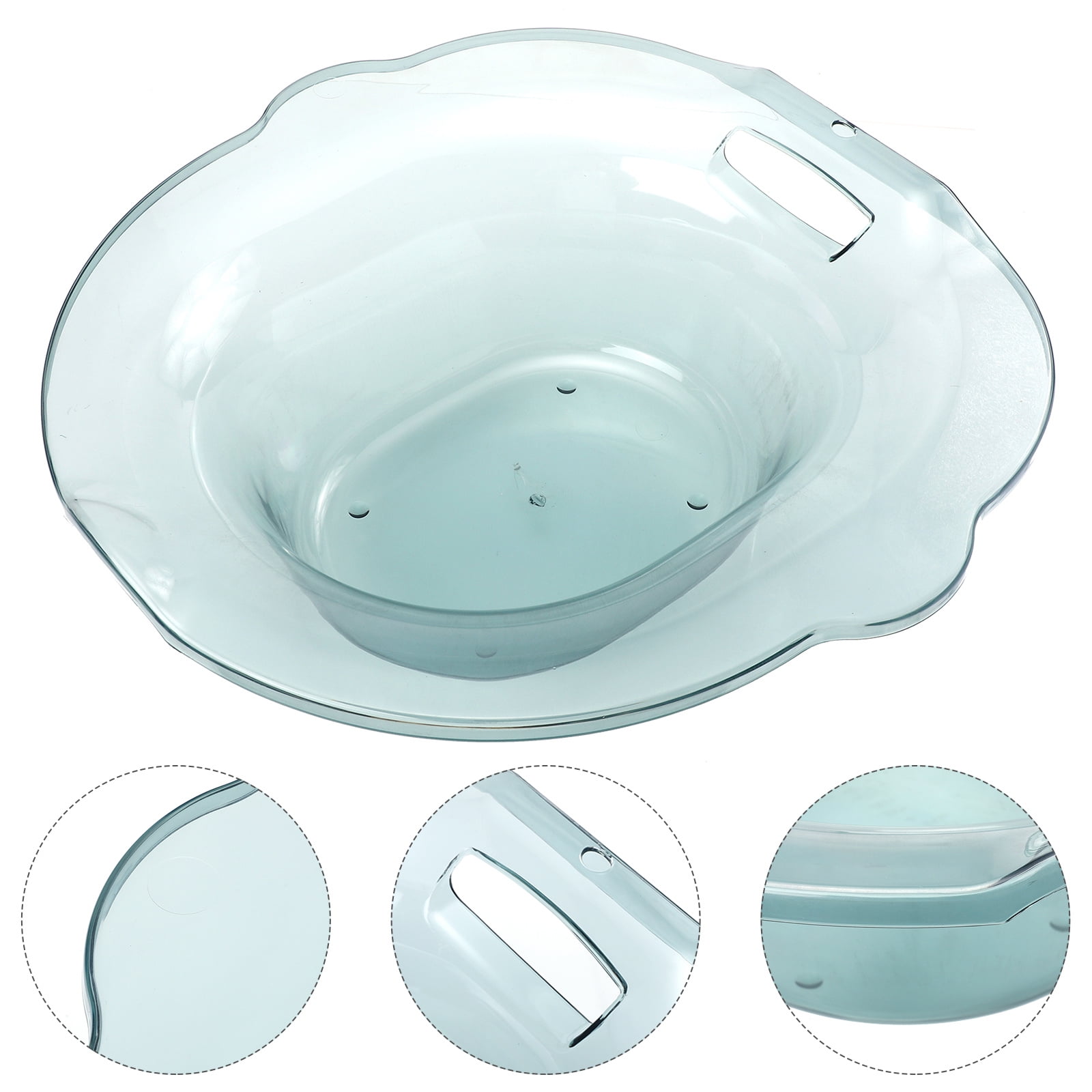FELTECHELECTR Portable Plastic Sitz Bath Bowl with Drainage Hole and Deep Soaking Design for Bathroom Use