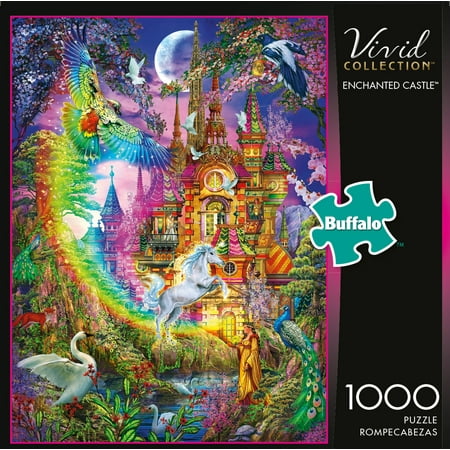 Enchanted Forest Jigsaw Puzzle - Buffalo Games - Vivid Collection - Enchanted Castle - 1000 Piece Jigsaw Puzzle