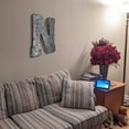 thumbnail image 6 of Huge 20" Metal Letter "N" Wall Decor, Silver with Rusted Edges, Galvanized Wall Mountable Decoration for Country, Mid-Century, or Farmhouse Themed Room or Event, 6 of 6