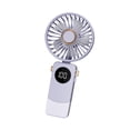 thumbnail image 3 of Mini ventilador de mano, ventilador de escritorio silencioso, pantalla LED portátil de 5 velocidades, ventilador de refrigeración, ventilador USB para Púrpura claro, 3 of 9