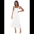 thumbnail image 2 of Vestido de Verano con Escote Cuadrado y Volantes para Mujer, Ideal para Bodas, Fiestas, Damas de y Salidas Nocturnas. Crema XL, 2 of 8