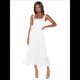 thumbnail image 2 of Vestido de Verano con Escote Cuadrado y Volantes para Mujer, Ideal para Bodas, Fiestas, Damas de y Salidas Nocturnas. Crema M, 2 of 8