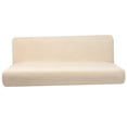 thumbnail image 4 of Funda para sofá cama y futón, color liso, plegable, elástica, sin brazos Beige S, 4 of 9