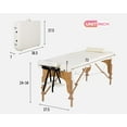 thumbnail image 7 of BestMassage Massage Table Massage Bed Spa Bed 84 Inch Height Adjustable 2 Fold Massage Table W/ Bolsters Carry Case Portable Salon Bed,Cream, 7 of 7