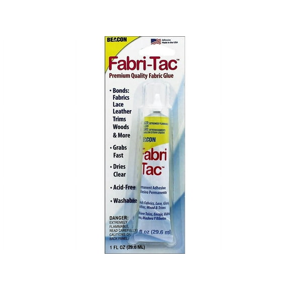 Beacon Adhesives Fabri-Tac Permanent Fabric Adhesive, 1 fl oz