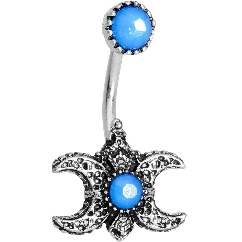 Body Candy Body Candy 316L Stainless Steel Navel Ring Piercing Blue