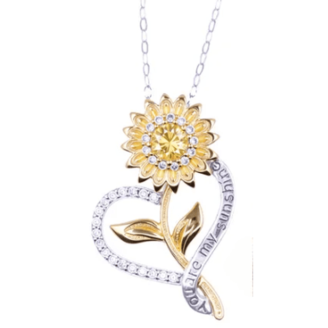 Joyeria Xtellar Mujer Collar De Plata 925 Collares Girasol Dijes
